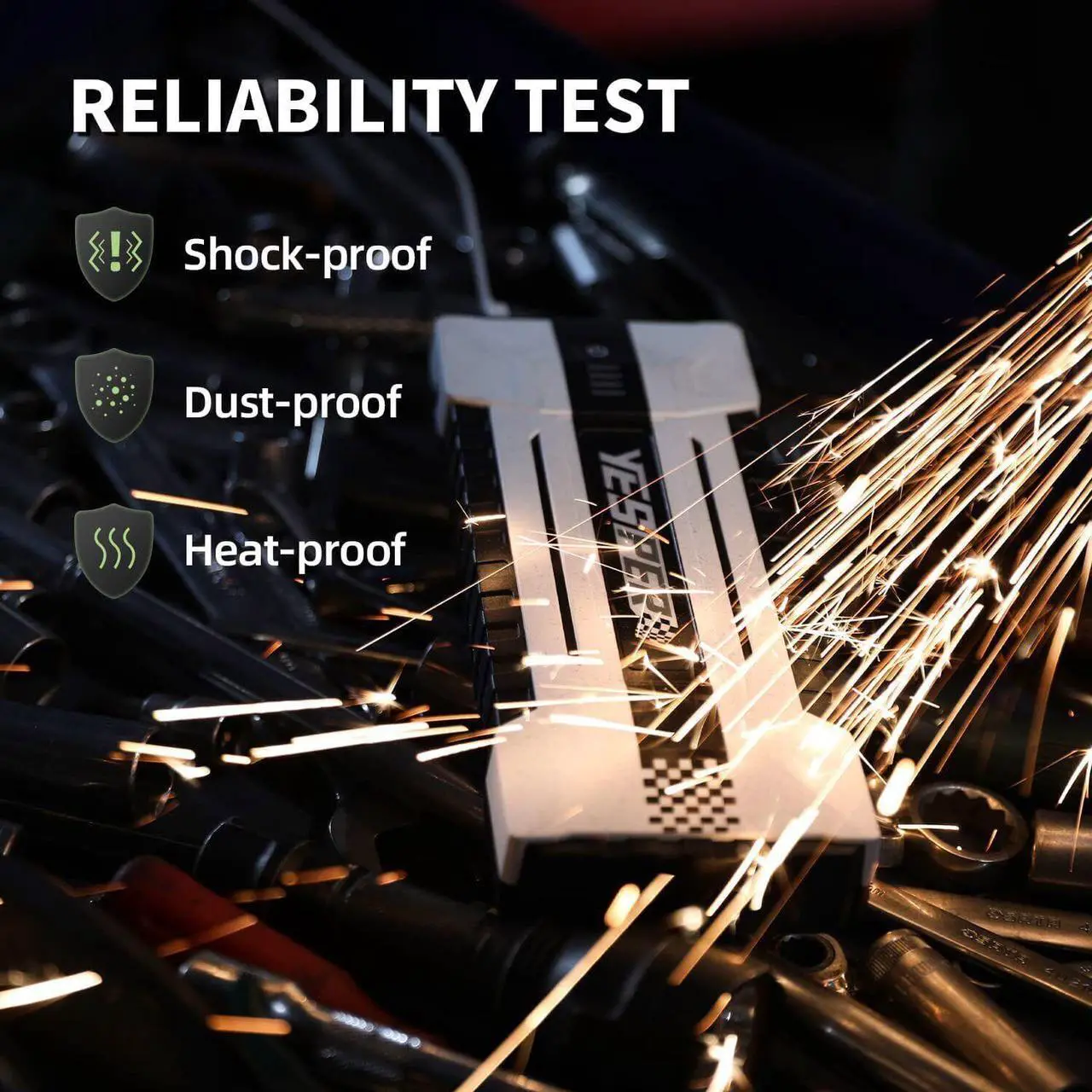 Alt view image 5 of 7 - YESPER 2160A Car Battery Jump Starter 16000mAh start 12V Vehicles up to 9.0L Gas and 7.0L Diesel Engine Portable Battery Pack