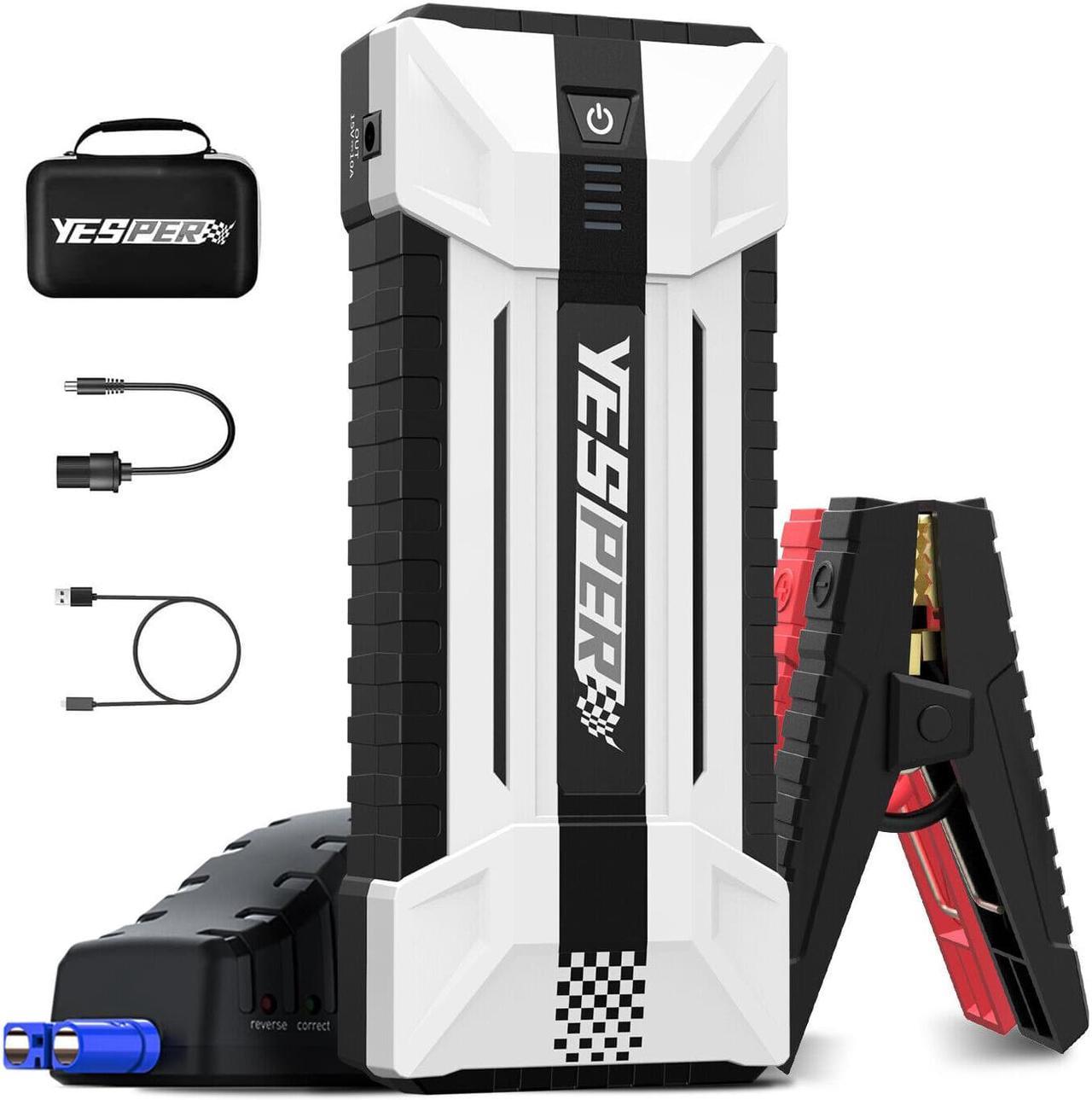 YESPER 4120A Car Battery Jump Starter 24000mAh Start All Gas and up to 10.0L Diesel Engine 12V Auto Battery Booster Jumper Pack