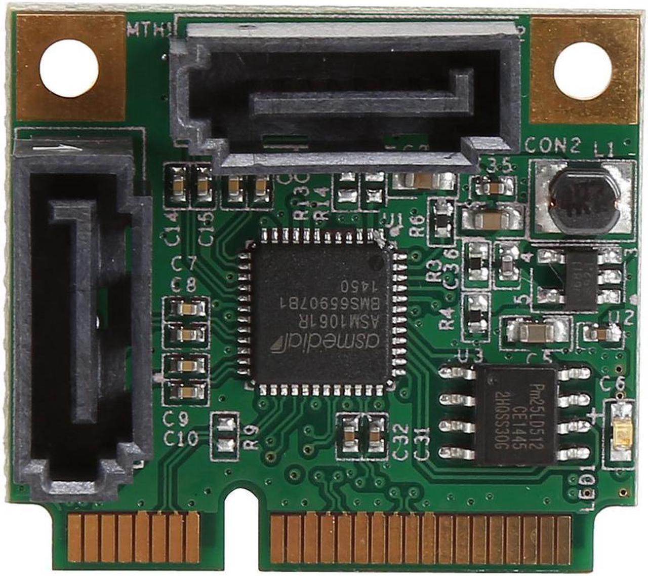 Alt view image 3 of 5 - SI-MPE40095 Low Profile Ready SATA Mini PCI-Express Half Size 2 Port SATA III RAID Controller