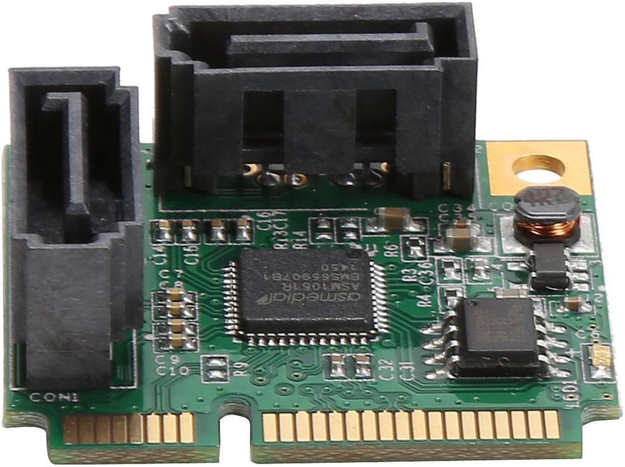 Alt view image 2 of 5 - SI-MPE40095 Low Profile Ready SATA Mini PCI-Express Half Size 2 Port SATA III RAID Controller
