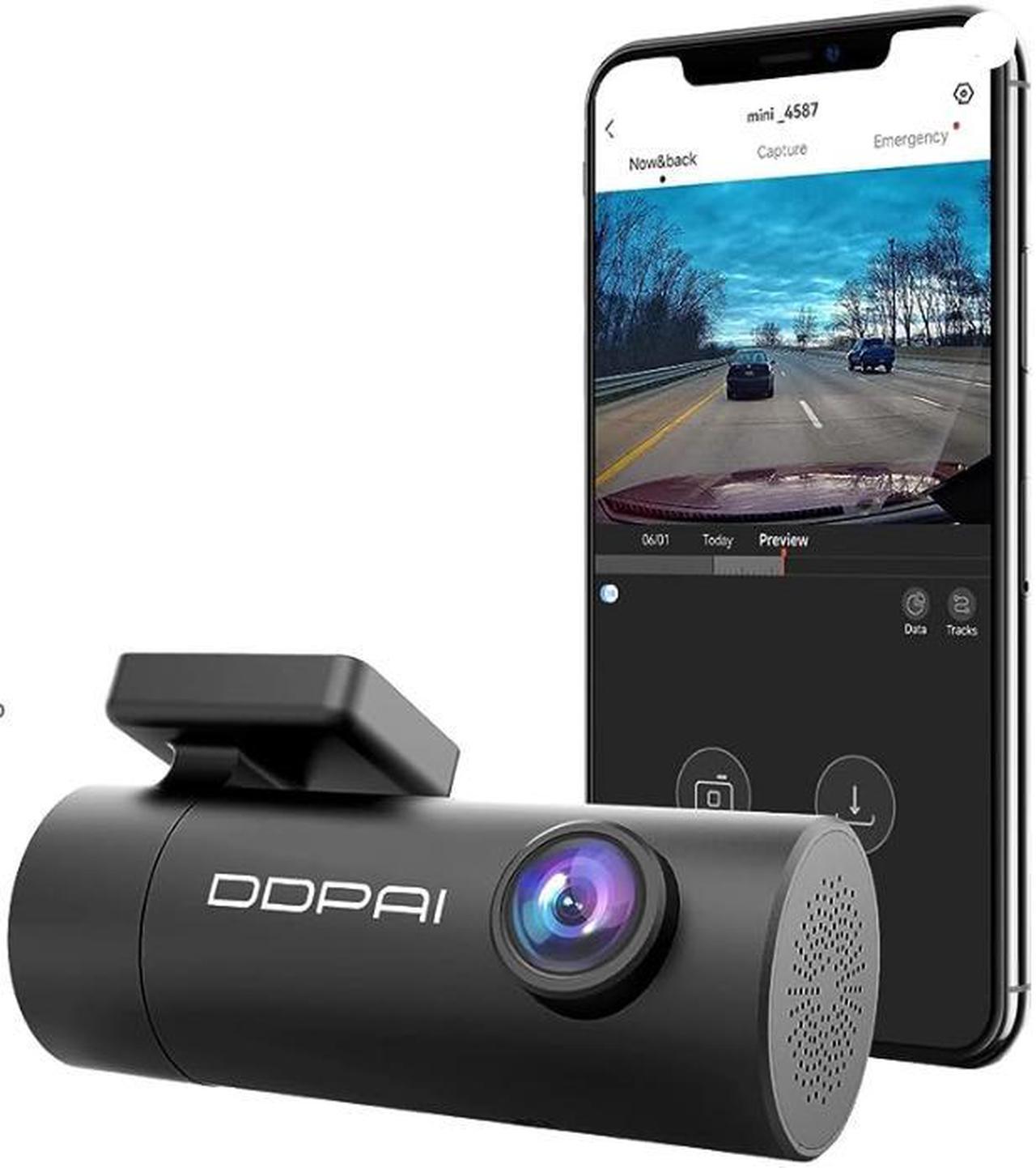 DDPai Dash Cam, with Wi-Fi 1080p Dash Camera, Emergency Accident Lock, 140 Wide Angle, Car DVR Dashboard Camera with G-Sensor, WDR, Built-in Super Capacitor(Not Include SD Card Mini)