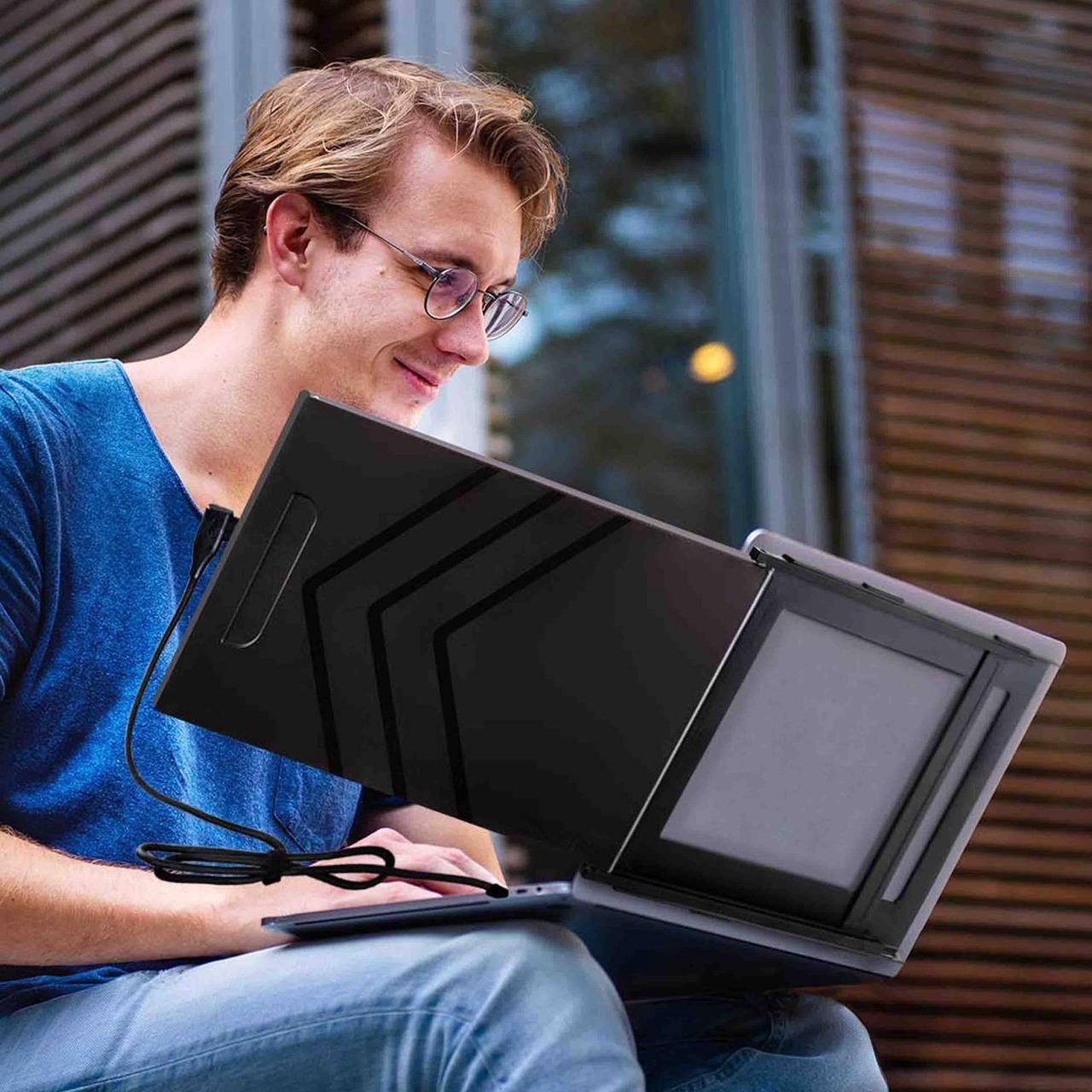 Alt view image 5 of 7 - SideTrak Slide Portable Monitor for Laptop 12.5” FHD 1080P IPS Attachable Second Laptop Screen | Efficient USB Power | Compatible with Mac, PC, Chrome 13”-17” Laptops | Patent Pending