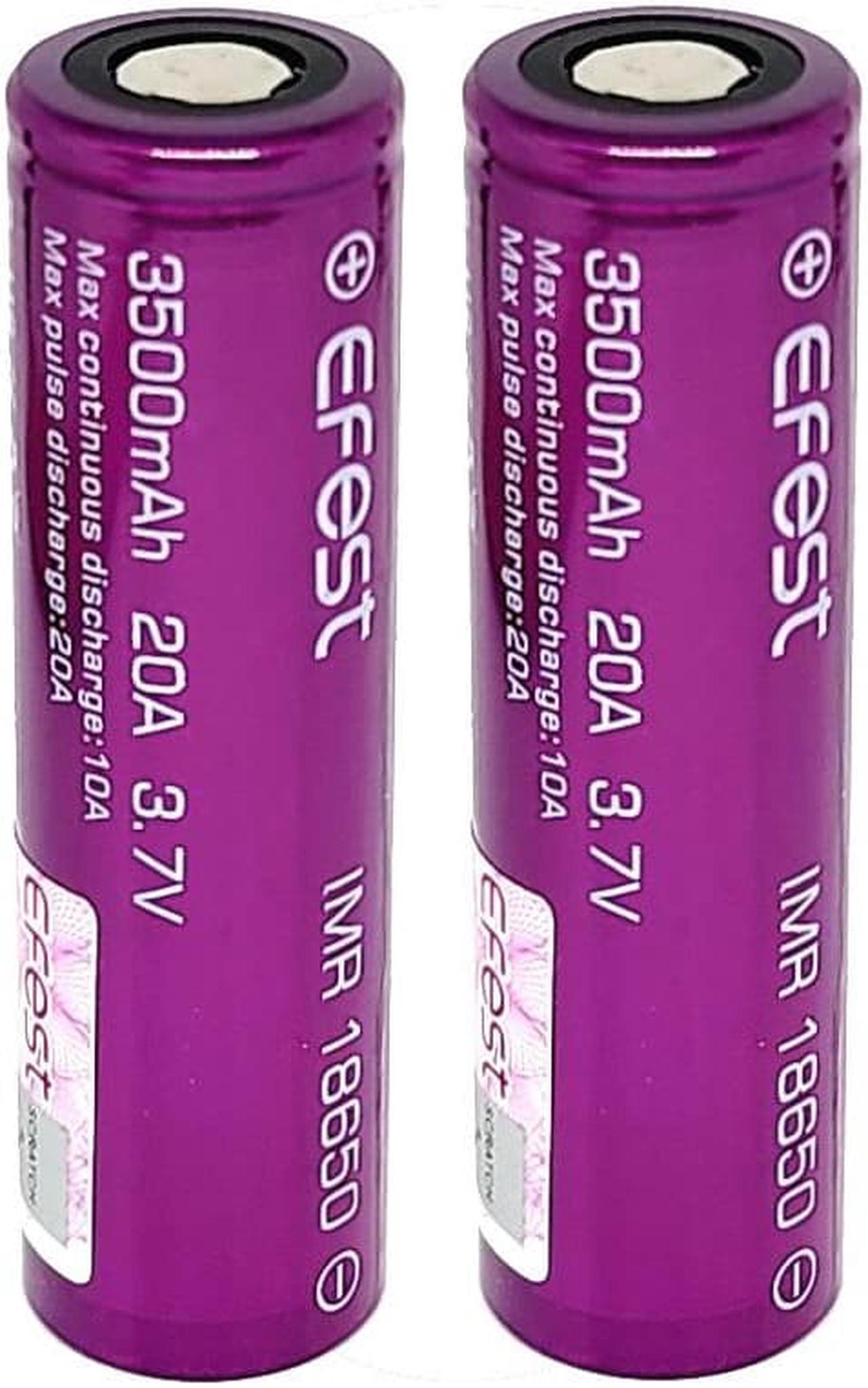 Main image of EFest 2PCS 18650 Rechargeable Battery 3.7V 3500mAh 10A Li-ion For Flashlight Torch Battery