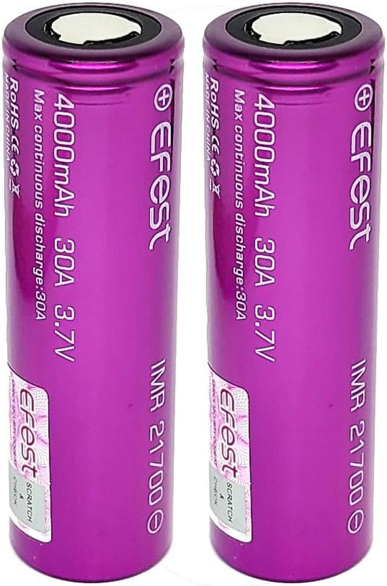 Main image of EFest 2PCS 21700 Rechargeable Battery 3.7V 4000mAh 30A Li-ion For Flashlight Torch Battery