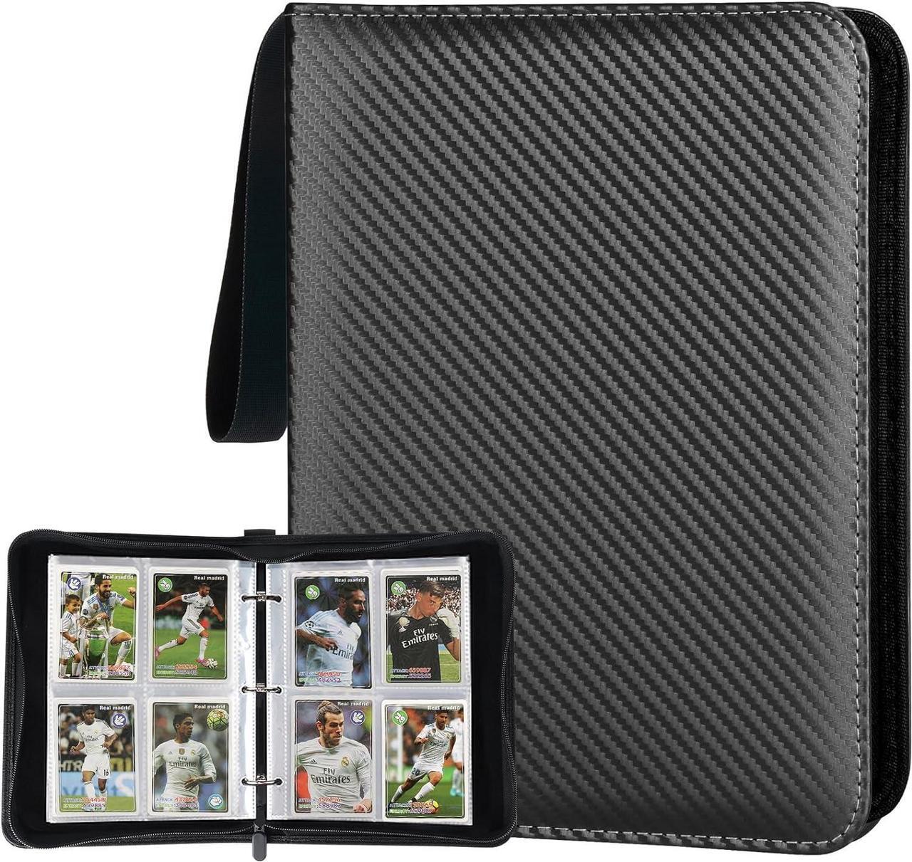 Main image of ZUIKEMX Trading Card Binder 400 Pockets with Zipper, Double Sided Pockets Card Holder Carry Case for Hobby Collectibles