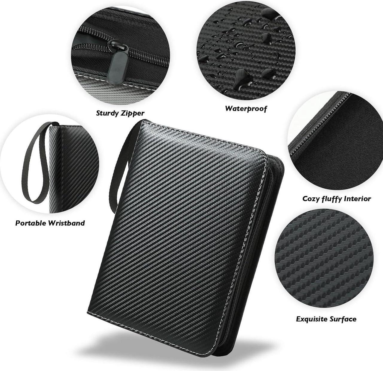 Alt view image 2 of 7 - ZUIKEMX Trading Card Binder 400 Pockets with Zipper, Double Sided Pockets Card Holder Carry Case for Hobby Collectibles