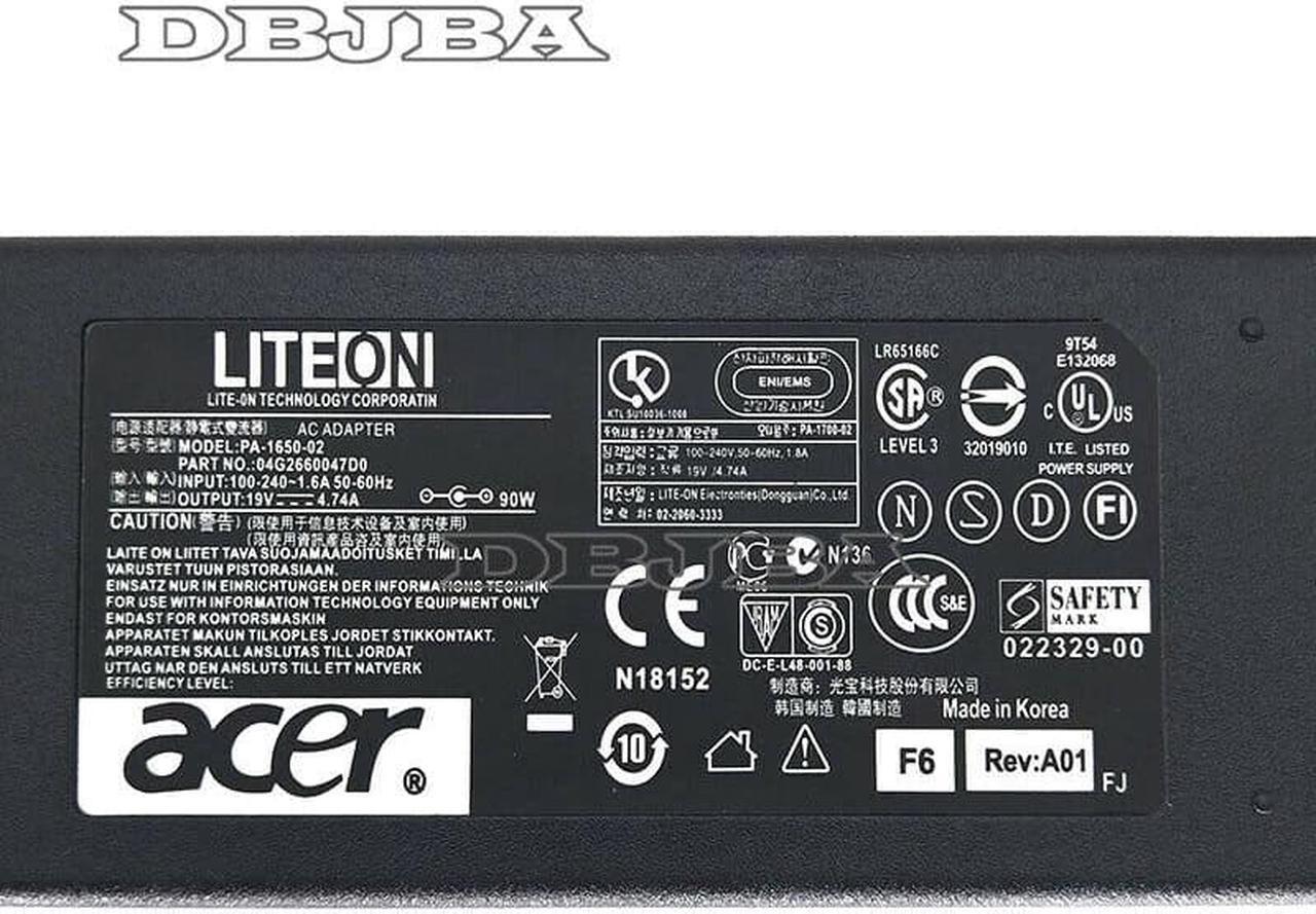 Alt view image 3 of 7 - DBTLAP AC Adapter For Acer TravelMate 340 340T 341 341TV 342 342T supply charger