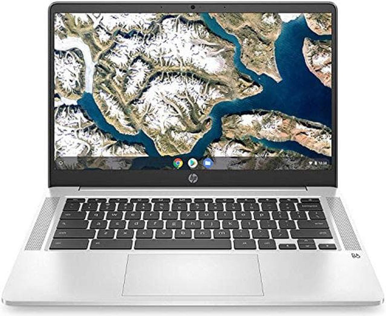 Main image of HP 14 Chromebook Laptop Computer 14" HD SVA Anti-Glare Display Intel Celeron Dual-Core N5000 Processor 4GB DDR4 64GB eMMC Backlit WiFi Webcam Chrome OS Google Classroom Compatible w/ 32GB SD Card