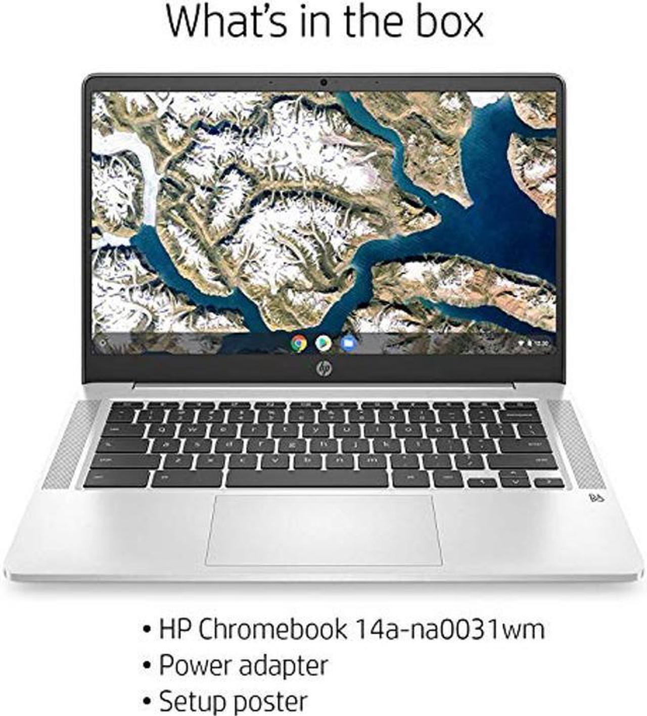 Alt view image 4 of 5 - HP 14 Chromebook Laptop Computer 14" HD SVA Anti-Glare Display Intel Celeron Dual-Core N5000 Processor 4GB DDR4 64GB eMMC Backlit WiFi Webcam Chrome OS Google Classroom Compatible w/ 32GB SD Card