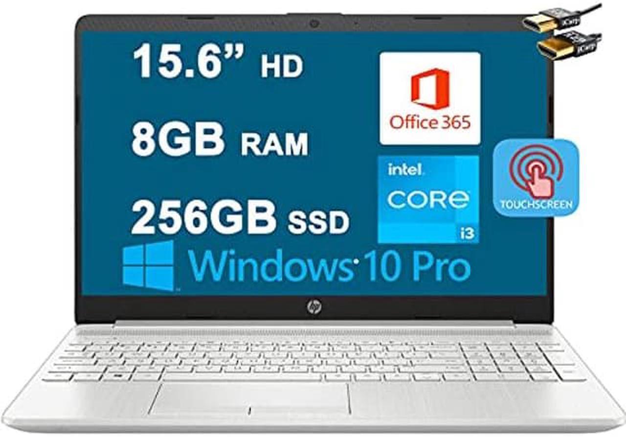 Main image of HP Business 15 Laptop 15.6" Diagonal HD Touchscreen 11th Gen Intel Core i3-1115G4 (Beat i5-8265U) 8GB RAM 256GB SSD Intel UHD Graphics USB-C Office365 Win10 Pro + HDMI Cable