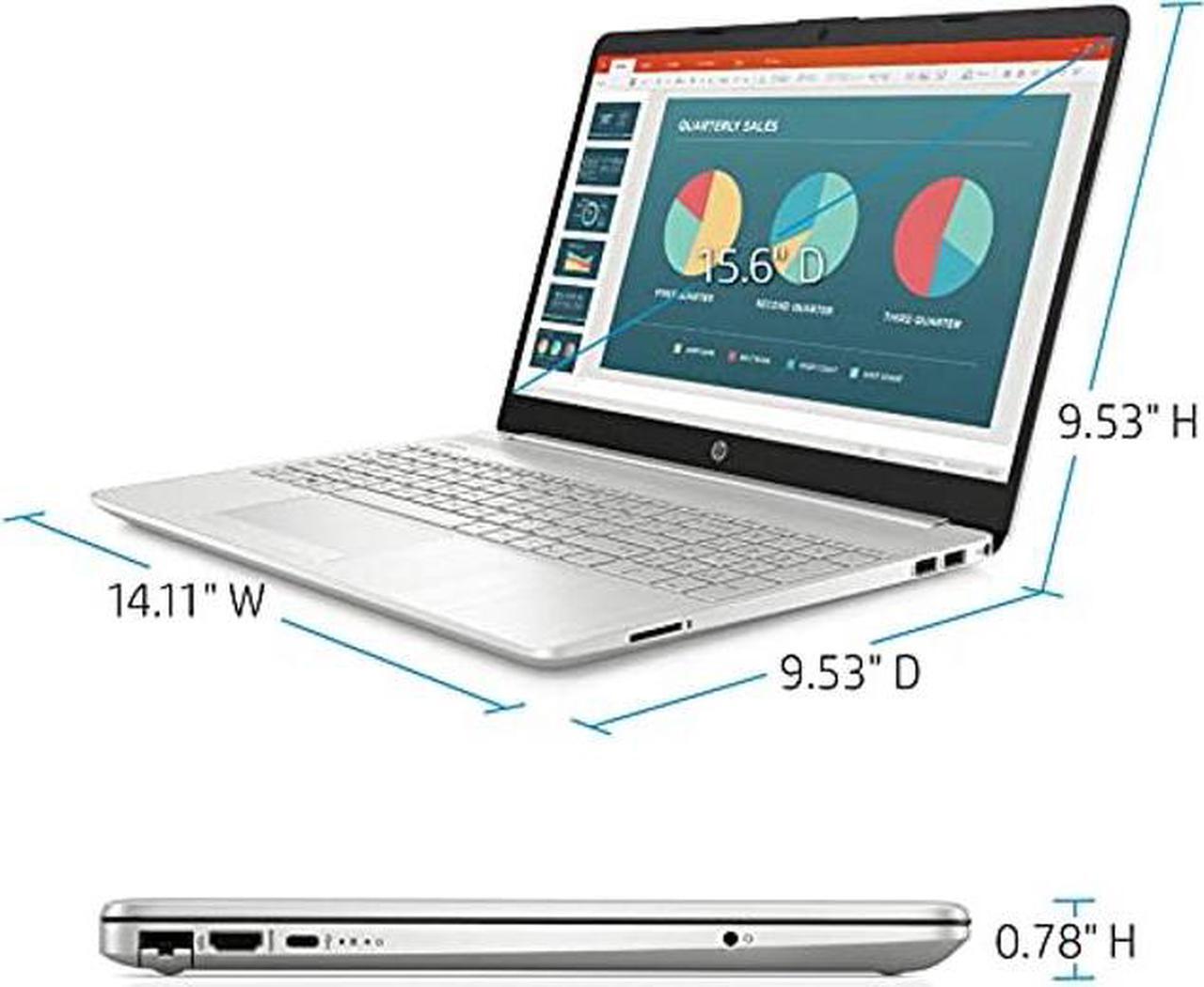 Alt view image 5 of 5 - HP Business 15 Laptop 15.6" Diagonal HD Touchscreen 11th Gen Intel Core i3-1115G4 (Beat i5-8265U) 8GB RAM 256GB SSD Intel UHD Graphics USB-C Office365 Win10 Pro + HDMI Cable