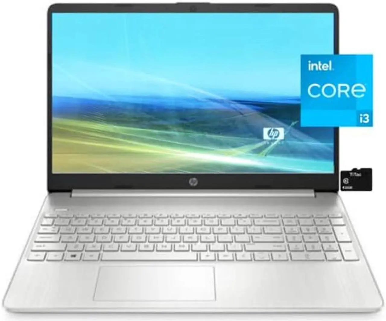 Main image of 2021 HP Pavilion 15.6" HD Laptop Computer, Intel Core i3-1115G4 (Beats i5-8250U), 8GB RAM, 256GB SSD, HD Webcam, USB-C, HDMI, Bluetooth, Windows 11 S, Silver, TiTac Card