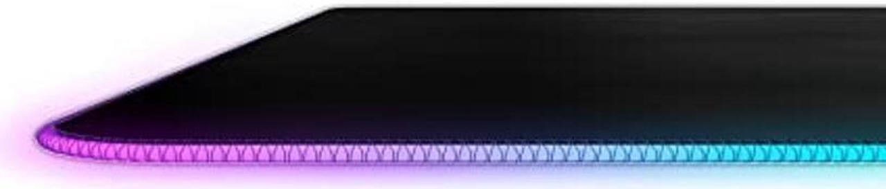 Alt view image 2 of 5 - SteelSeries QcK Prism Cloth XL Gaming Mouse Pad, 2 Zones, RGB Illumination, 3.5 x 11.8 x 0.1 inches (9 x 30 x 0.4 cm), Black