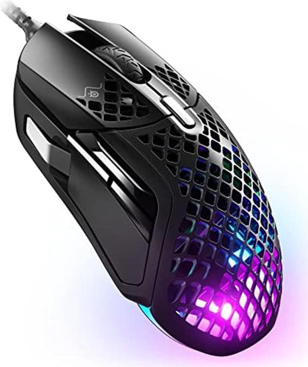 SteelSeries Aerox 5 - Lightweight Gaming Mouse - 18000 CPI -- TrueMove Air Optical Sensor - Ultra-lightweight Water Resistant Design - Universal USB-C Connectivity