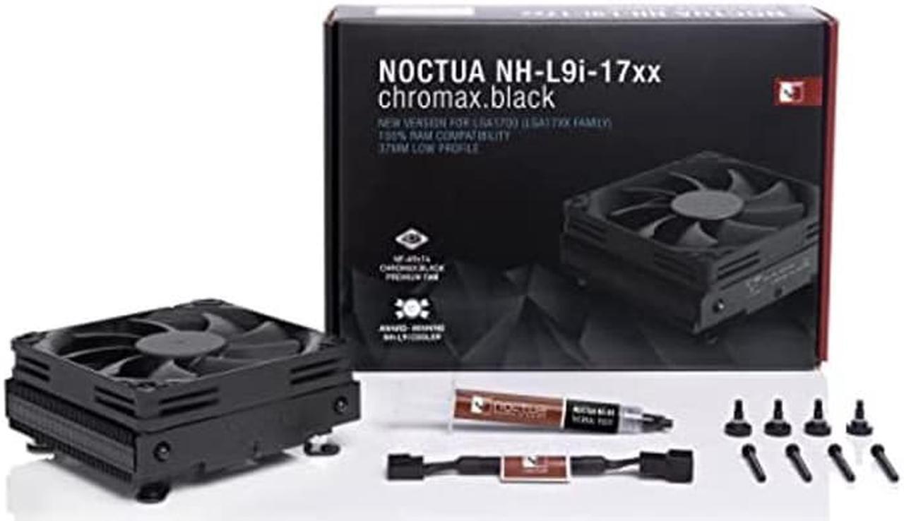 Alt view image 4 of 5 - Noctua NH-L9i-17xx chromax.Black, Premium Low-Profile CPU Cooler for Intel LGA1700 + NA-FD1 Fan Duct Kit