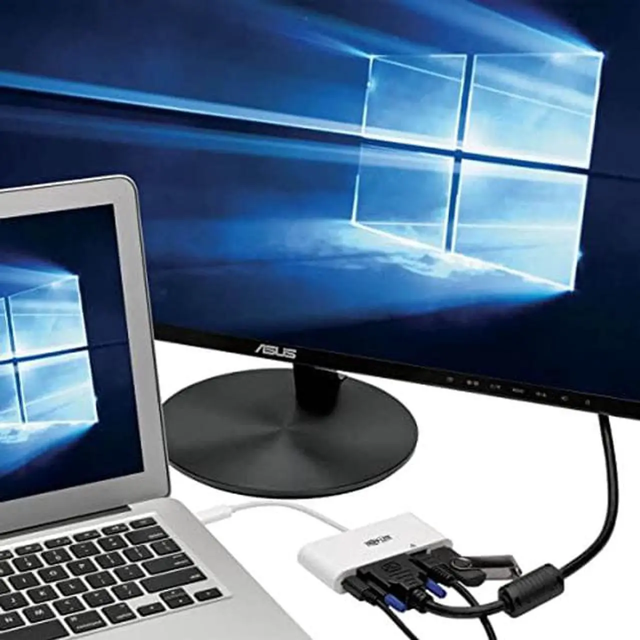 Alt view image 2 of 5 - Tripp Lite USB C to DVI Multiport Video Adapter Converter 1080p w/ USB-A Hub, USB-C PD Charging, Gigabit Ethernet Port , Thunderbolt 3 Compatible, USB Type C, USB Type-C (U444-06N-DGU-C)