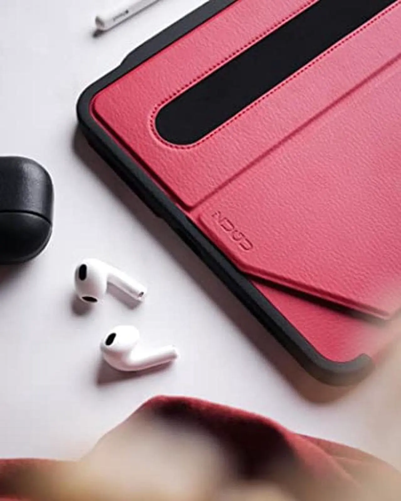 Alt view image 2 of 5 - ZUGU CASE for iPad Air Gen 4 & 5 10.9 Inch (2020/2022) - Protective, Ultra Thin, Magnetic Stand, Sleep/Wake Cover - Red