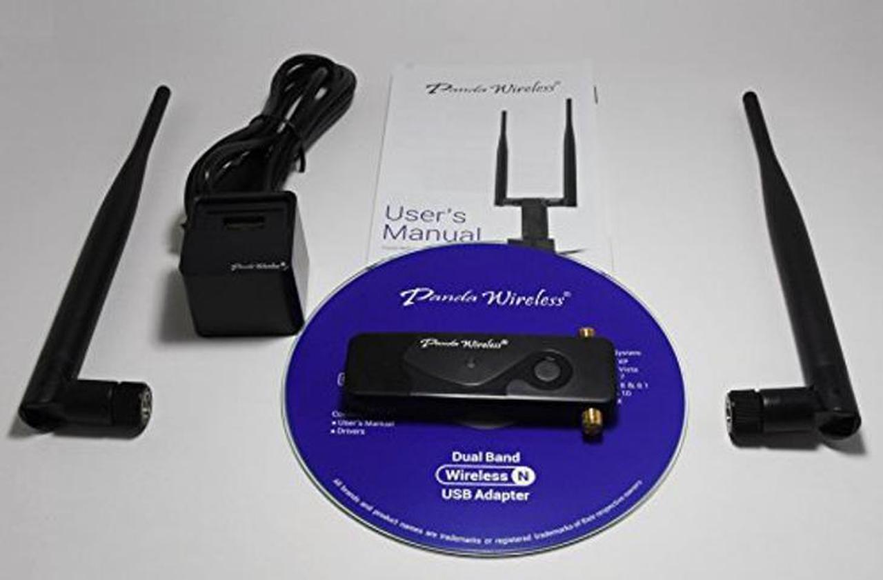 Alt view image 4 of 5 - Panda Wireless PAU09 N600 Dual Band (2.4GHz and 5GHz) Wireless N USB Adapter W/ Dual 5dBi Antennas - Windows XP/Vista/7/8/8.1/10/11, Mint, Ubuntu, openSUSE, Fedora, Centos, Kali Linux and Raspbian