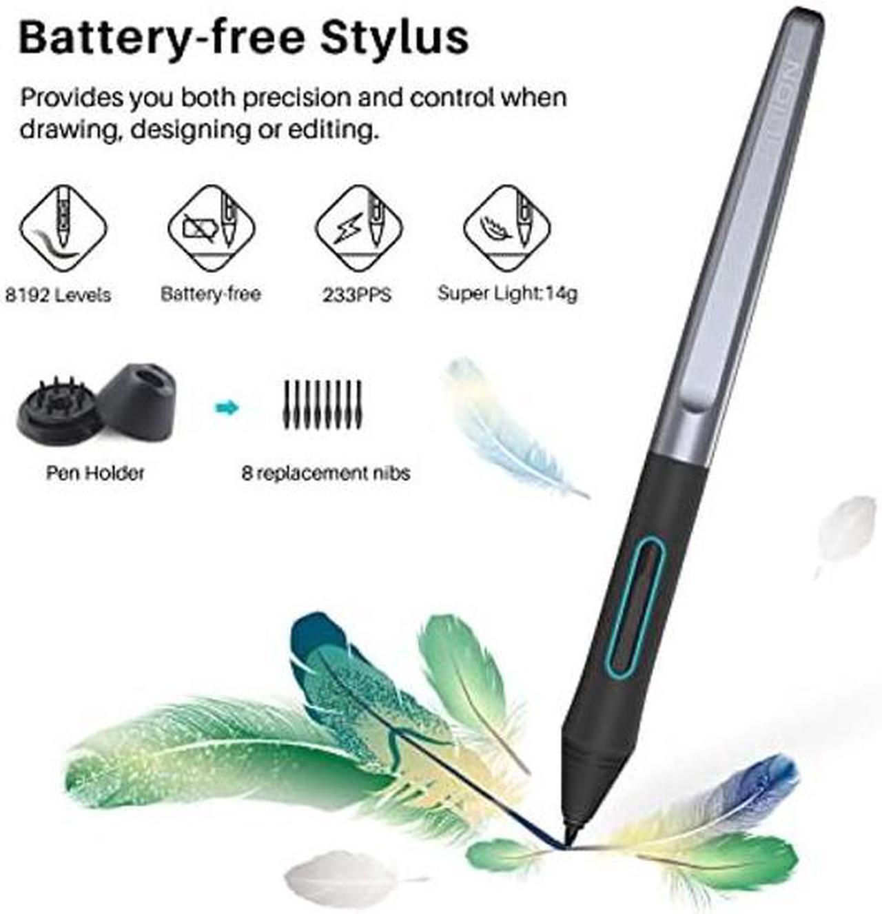 Alt view image 2 of 5 - HUION Inspiroy H1060P Graphics Drawing Tablet with 8192 Pressure Sensitivity Battery-Free Stylus and 12 Customized Hot Keys, 10 x 6.25 inches Digital Art Tablet for Mac, Windows PC and Android