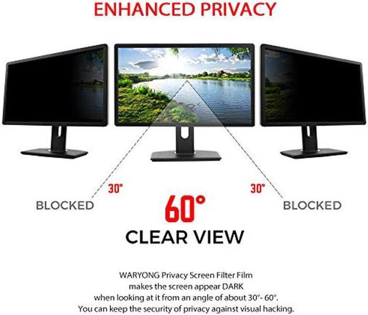 Alt view image 2 of 5 - 24 Inch B(20.9"x11.8") Privacy Screen Filter Film Type for Monitor Screen Protector Anti Glare Bubble Free Touch Screen