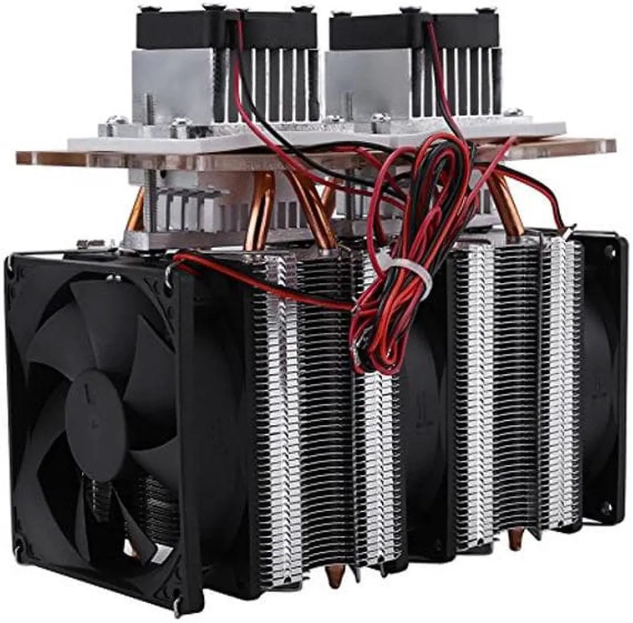 Main image of Yunir Peltier Cooler, 144 W, 12 V, 15 A, Dual-core semiconductor Cooling Peltier air Cooling dehumidifiers 175 x 175 x 96 mm DIY Refrigerator