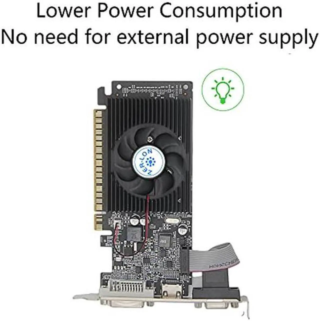 Alt view image 3 of 5 - ZER-LON NVIDIA GT 730 Graphics Card, Computer Low Profile GPU, 4GB 128Bit GDDR3 PCIe x16, HDMI/VGA/DVI, DirectX 11, PhysX, OpenGL 3.1, Desktop Gaming Video Card, Support 2K (with Bracket)
