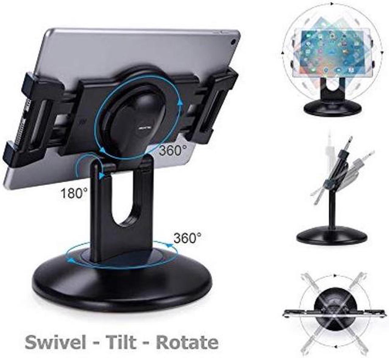 Alt view image 3 of 5 - AboveTEK Retail Kiosk iPad Stand, 360deg Rotating Commercial Tablet Stand, 6-13.5" Ipad Mini Pro-Business Tablet Holder, Swivel Design for Store POS Office Showcase Reception Kitchen Desktop