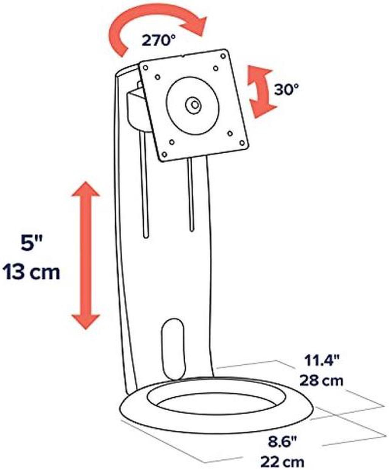 Alt view image 4 of 5 - Ergotron - Neo-Flex Single Monitor Stand for Desk, VESA Mount - for Screens Up to 27 Inches, 6 to 16 lbs - Black