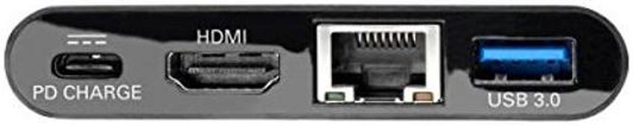 Alt view image 4 of 5 - Tripp Lite USB C to HDMI Multiport Adapter Converter Docking Station w/ USB-A Hub, Gigabit Ethernet Thunderbolt 3 USB Type C 1080p Black (U444-06N-HGUB-C)
