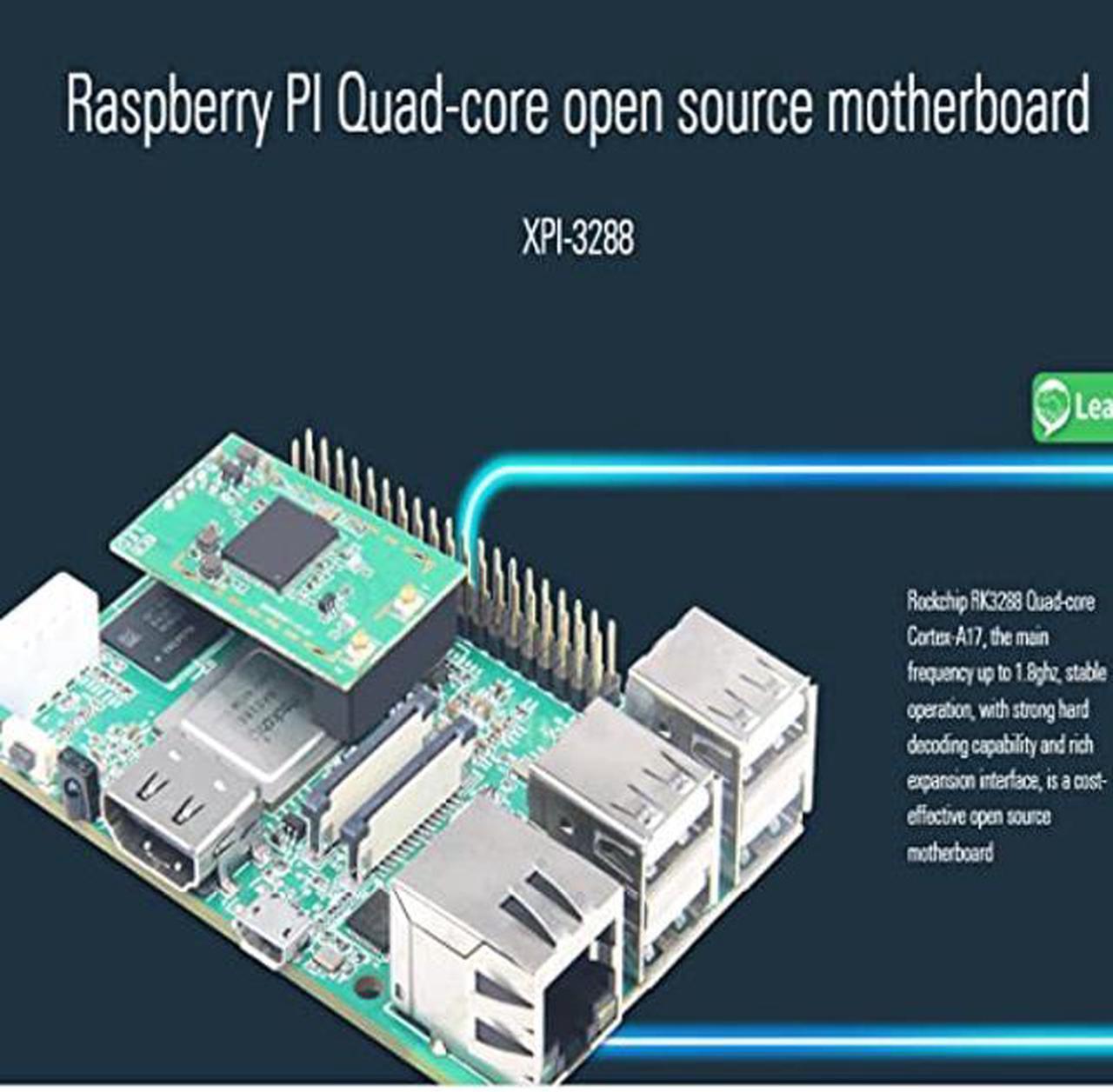 Alt view image 2 of 5 - Geniatech XPI-3288 Android Single Board Computer Development Board Moudle,Rockchip RK3288 Quad Core CPU 2G RAM, 16GB EMMC Flash Motherboard
