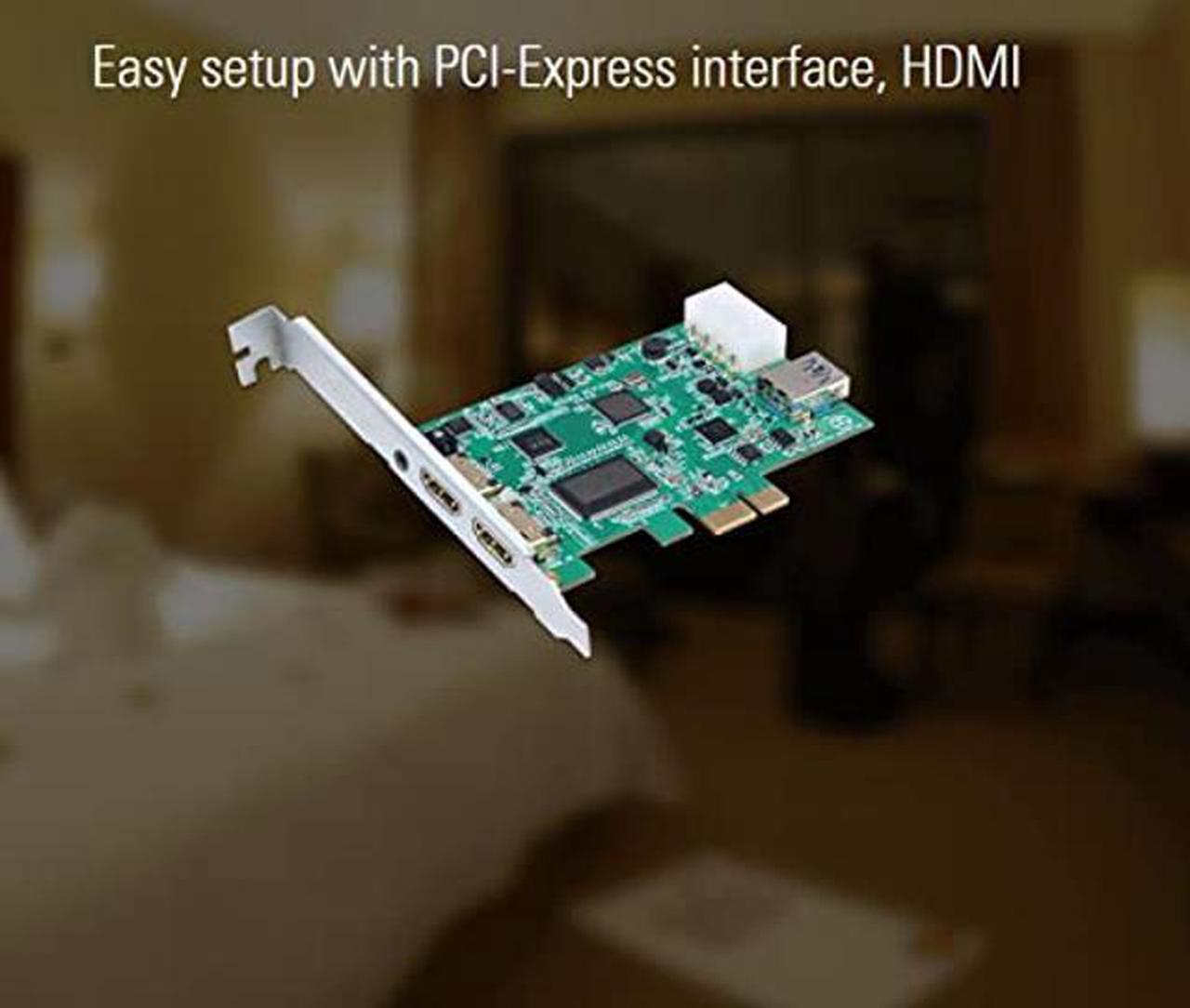 Alt view image 3 of 5 - MyGica X5156 PCIe Express Video Capture Card Module,HD 1080P 60fps HDMI Live Stream Broadcast Gaming PC Capture Card Device, Internal Capture Card ,No Need Install Driver