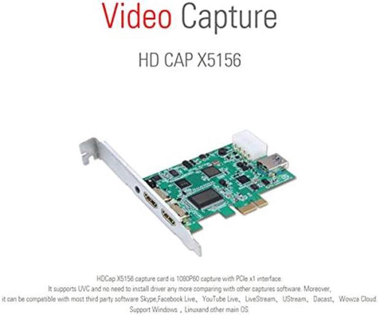 Alt view image 2 of 5 - MyGica X5156 PCIe Express Video Capture Card Module,HD 1080P 60fps HDMI Live Stream Broadcast Gaming PC Capture Card Device, Internal Capture Card ,No Need Install Driver