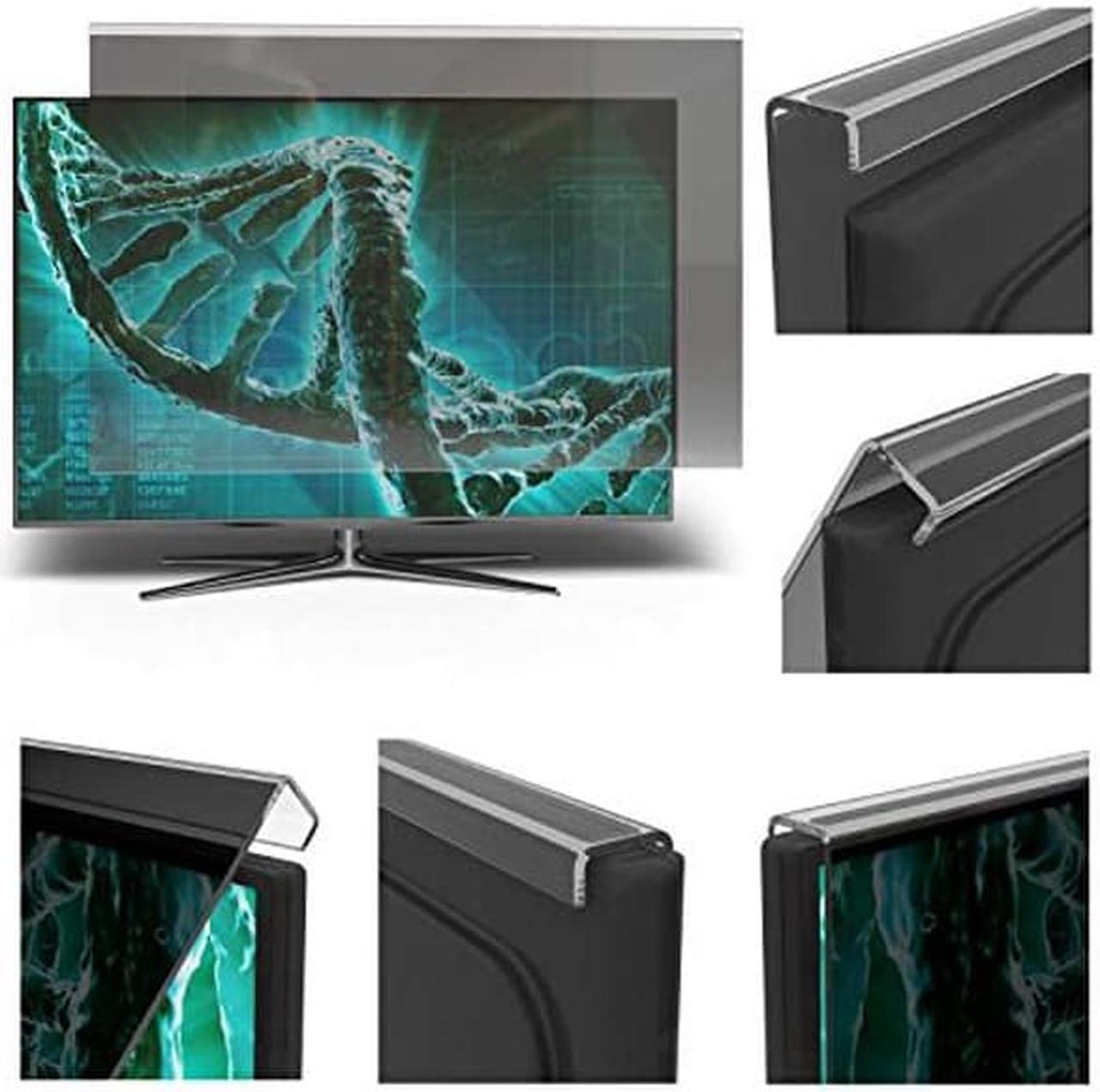 Alt view image 2 of 5 - EZ-Pro Screen Protector Privacy Screen Panel for 27 inches (Screen Measured Diagonally) Computer Monitor, Anti Blue Light and Easy Installation, Screen Panel Size 14" Height x24.1 Width