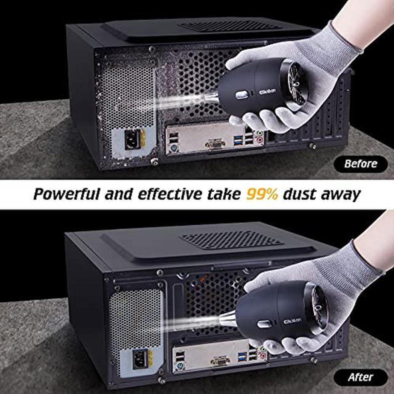 Alt view image 5 of 5 - Cordless Air Duster 2.0 - Compressed Air No Heat Air Replaces Canned Air 80000RPM 55MPH - Electric Duster for Cleaning Gaps, Computer, Keyboard, Replaces Compressed Air Can