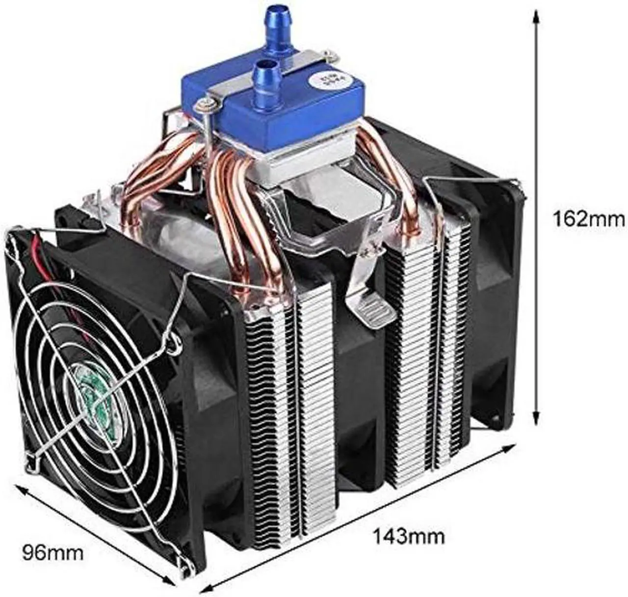 Alt view image 2 of 5 - DC 12V Thermoelectric Cooler Peltier System Semiconductor Refrigeration Water Chiller Cooling Device for Fish Tank (180W for 40L Tank)