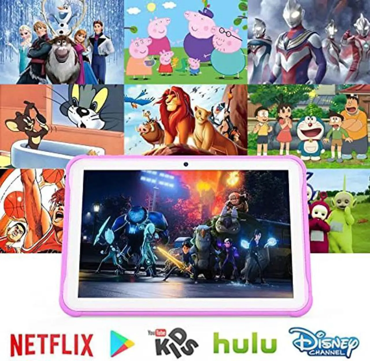 Alt view image 2 of 5 - Kids Tablet 10.1 inch Android Toddler Tablet 32GB Tablet for Kids APP Preinstalled & Parent Control Kids Learning Education Tablet WiFi Camera,Netflix YouTube Hands-Free Watching(2022 Release),Purple