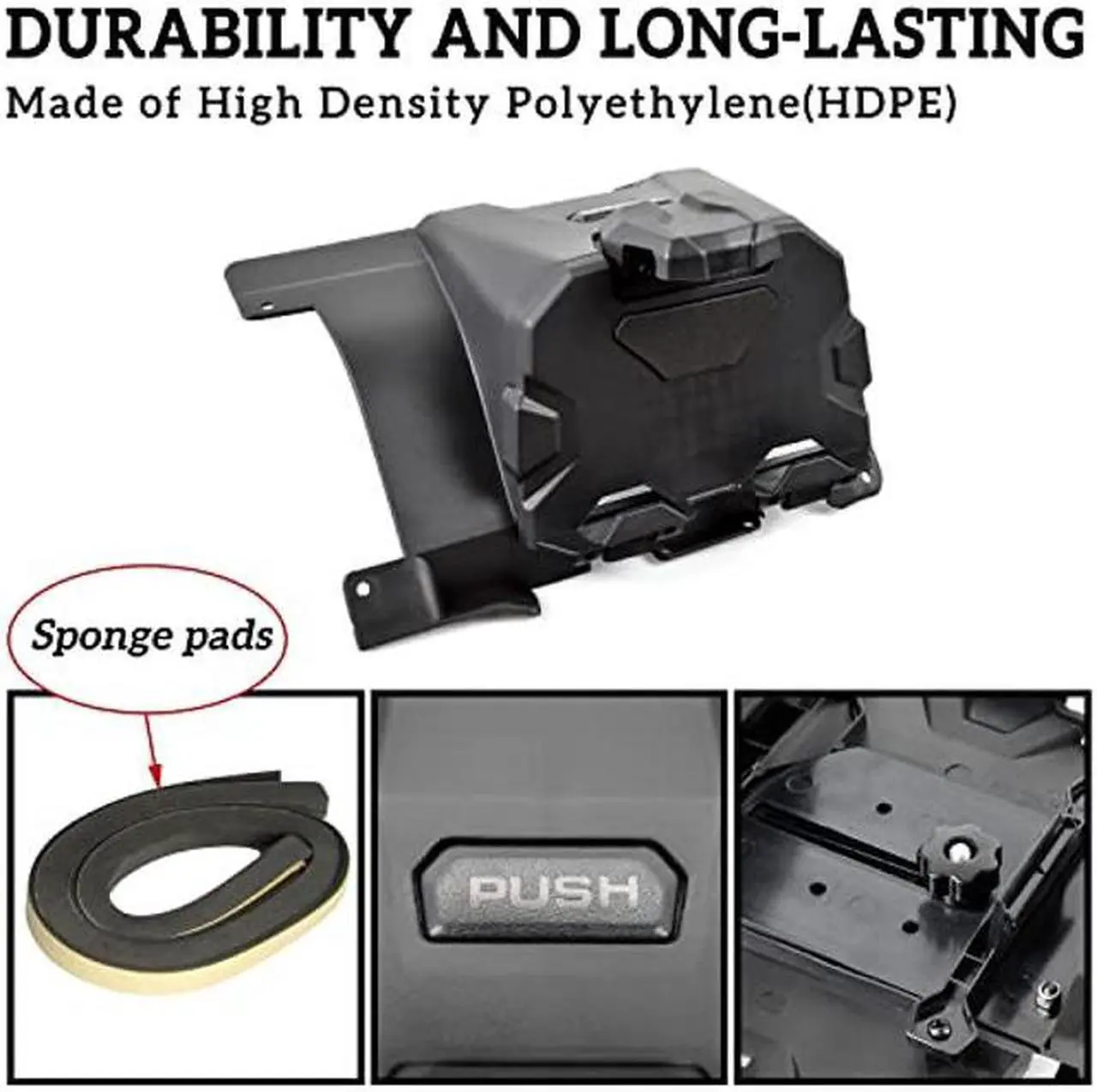 Alt view image 2 of 5 - Electronic Device Holder with Storage Box Organizer Tray for Can Am Defender, LDETXY Electronic Device Phone Ipad Tablet GPS Holder Mounts for Can-Am Defender HD5 HD8 HD10 MAX 2016-2022 Accessories