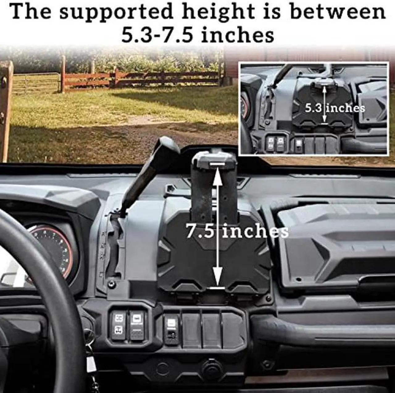 Alt view image 3 of 5 - Electronic Device Holder with Storage Box Organizer Tray for Can Am Defender, LDETXY Electronic Device Phone Ipad Tablet GPS Holder Mounts for Can-Am Defender HD5 HD8 HD10 MAX 2016-2022 Accessories
