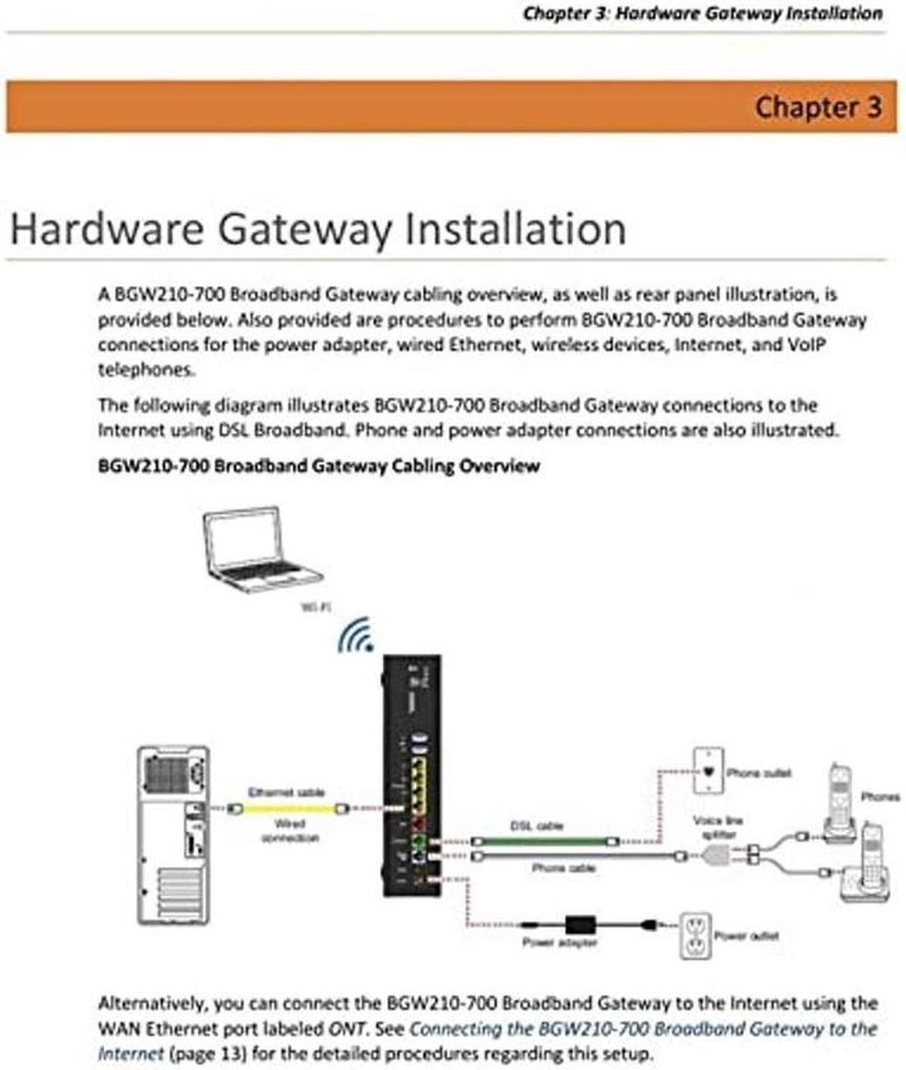 Alt view image 4 of 4 - AT&T BGW210 802.11b/g/n/ac 400mW Bonded VDSL2 Wireless Voice Gateway 4 x Gigabit Ports (ONT Required),Black