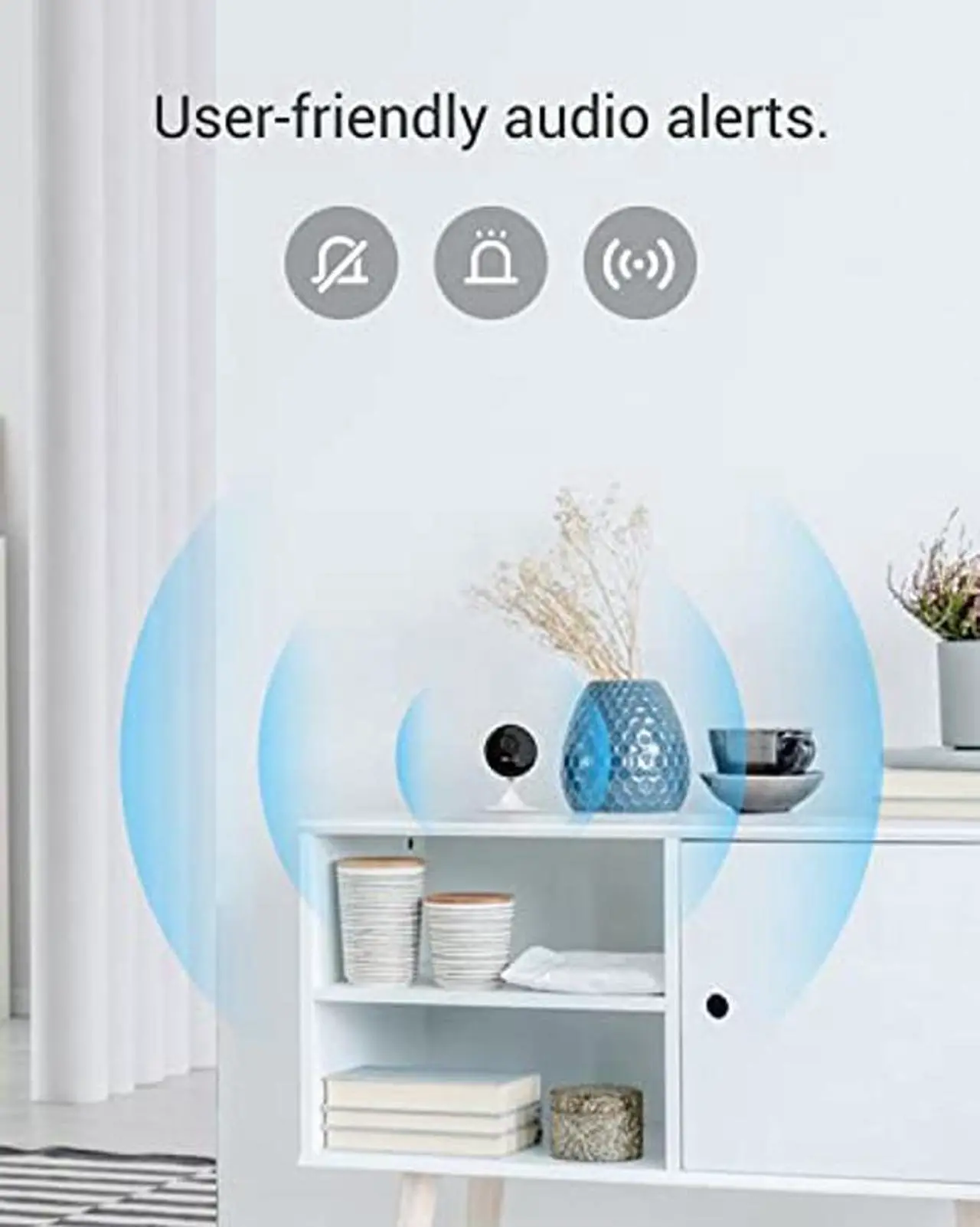 Alt view image 4 of 5 - EZVIZ Indoor Security Camera 1080P WiFi Baby Monitor, Smart Motion Detection, Two-Way Audio, 40ft Night Vision, Works with Alexa & Google Assistant(C1C)