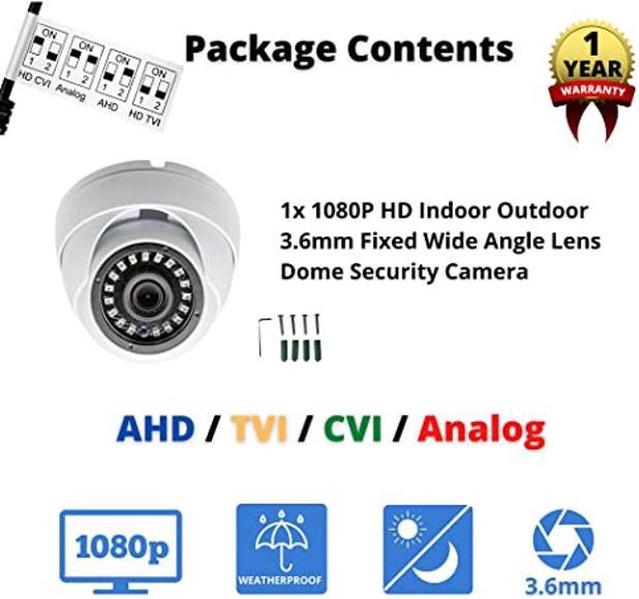 Alt view image 2 of 5 - Evertech HD 1080p TVI AHD CVI Analog ( 960H / CVBS ) Security Dome Surveillance Camera Day Night Vision Outdoor Indoor Weatherproof Metal Housing CCTV Dome Camera