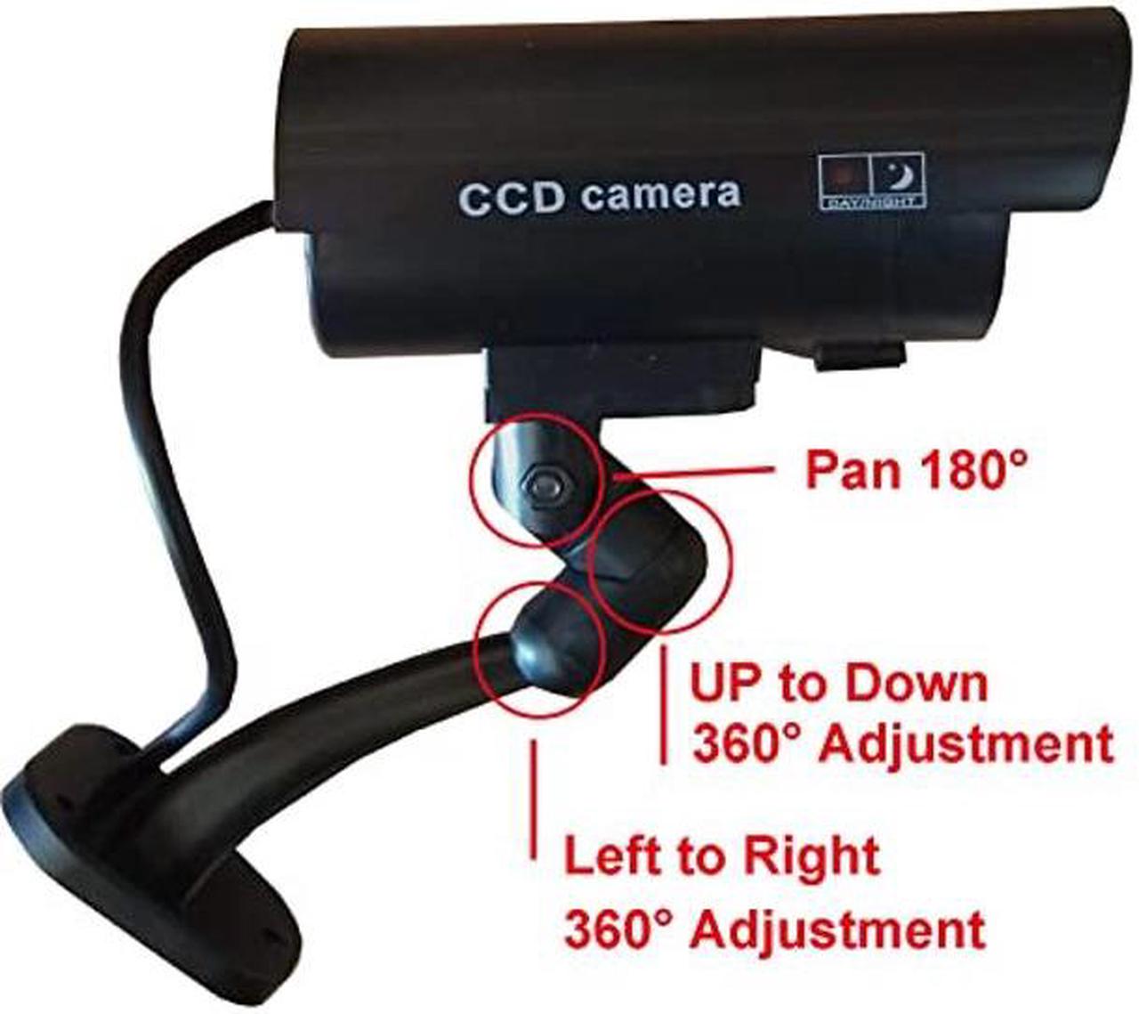 Alt view image 3 of 5 - JYtrend Fake Camera, Dummy Camera CCTV Surveillance System with Realistic Red LED Flashing Light for Outdoor and Indoor + Warning Sticker (4 Pack, Black)