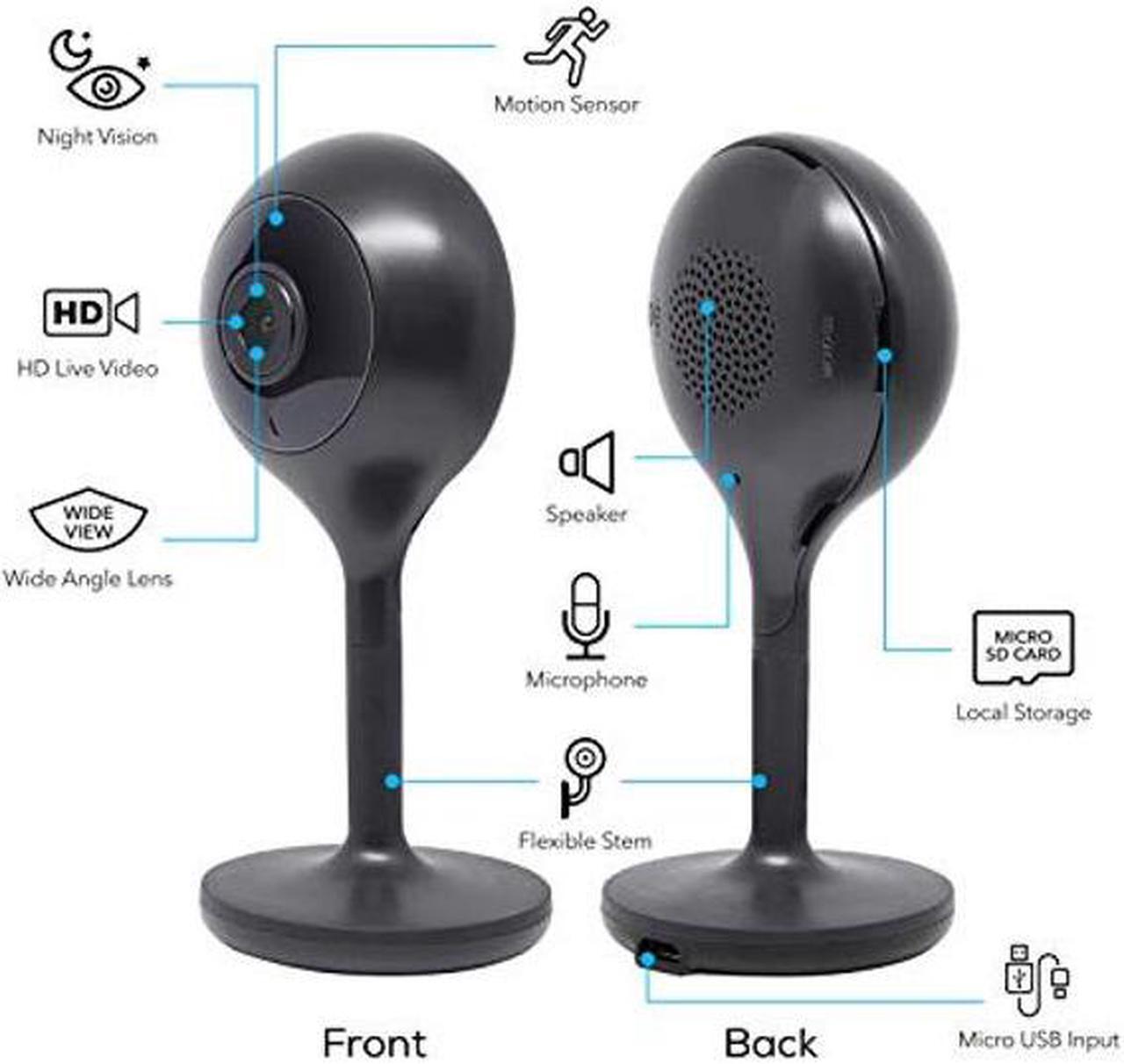 Alt view image 2 of 5 - Geeni LOOK Indoor Smart Security Camera, 1080p HD Surveillance with 2-Way Talk and Motion Detection, Works with Alexa and Google Assistant, No Hub Required (1 Pack)