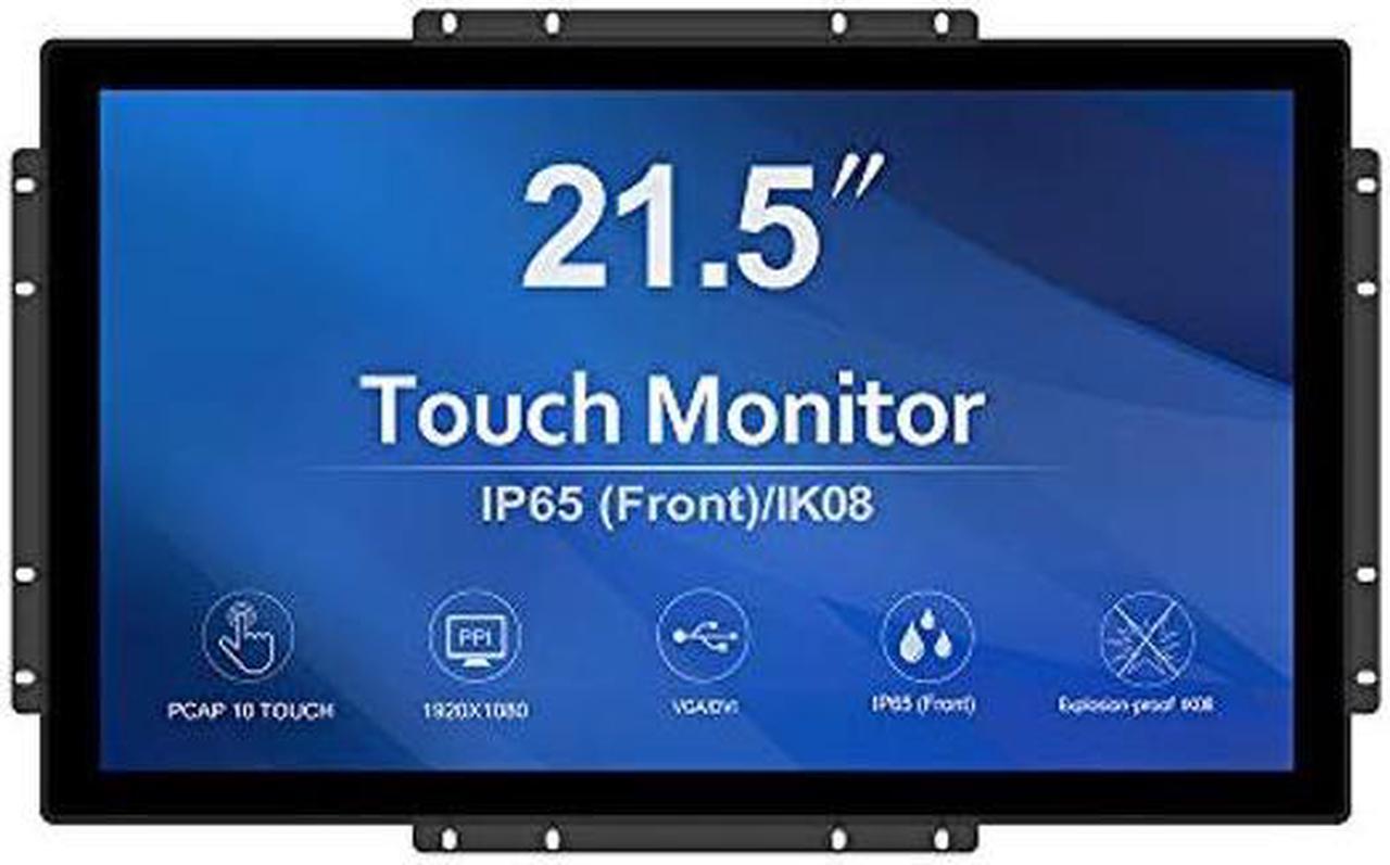 Main image of GreenTouch 21.5 inch 10 Points Touch Front IK08/IP65 Open Frame Touch Monitor Desktop or Wall Mountable Multi Point Touch 1920x1080
