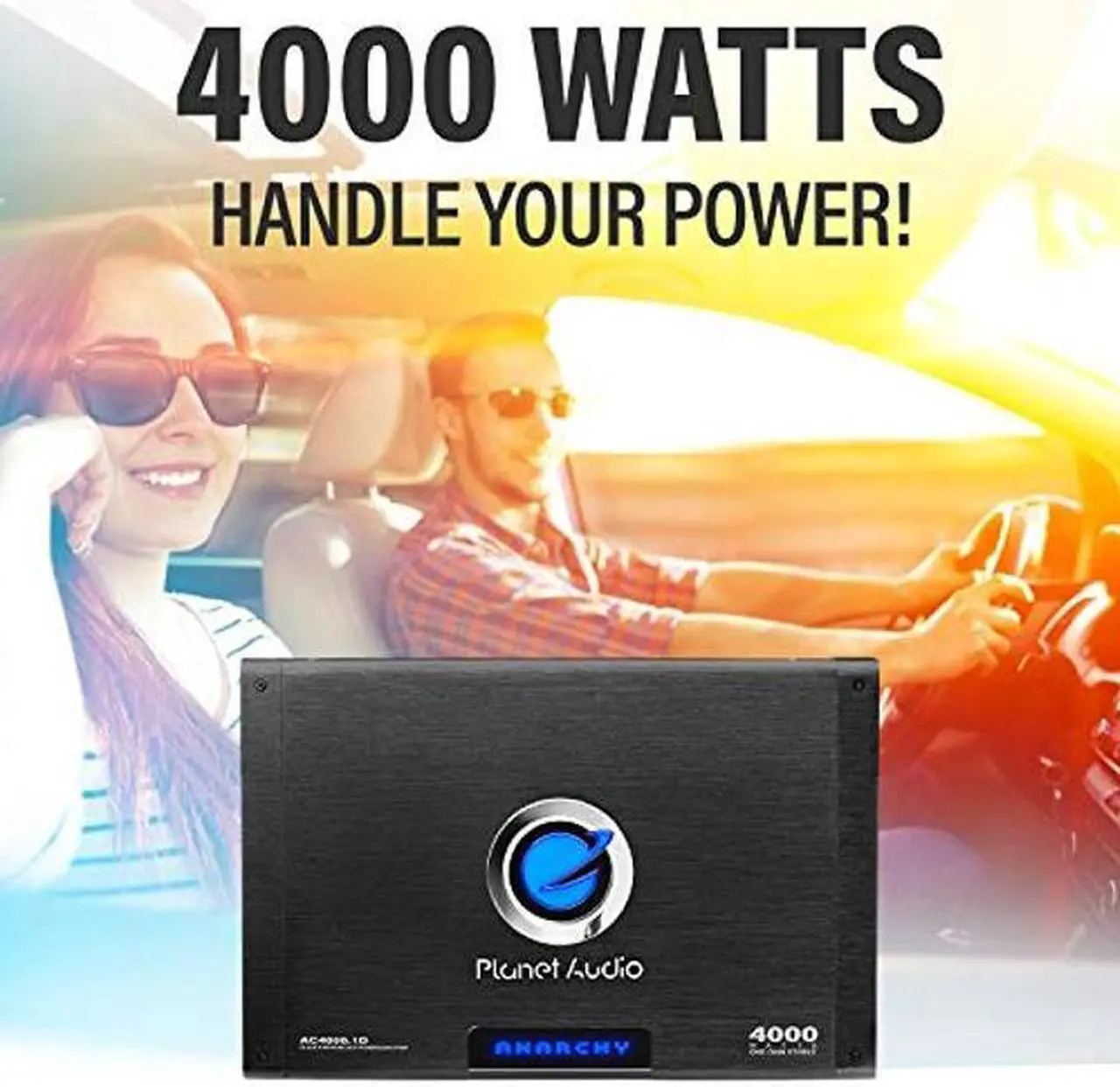 Alt view image 2 of 5 - Planet Audio AC4000.1D Anarchy Series Car Audio Amplifier - 4000 High Output, Class D, Monoblock, 1 Ohm Stable, Low Level Inputs, Low Pass Crossover, Hook Up To Stereo and Subwoofer