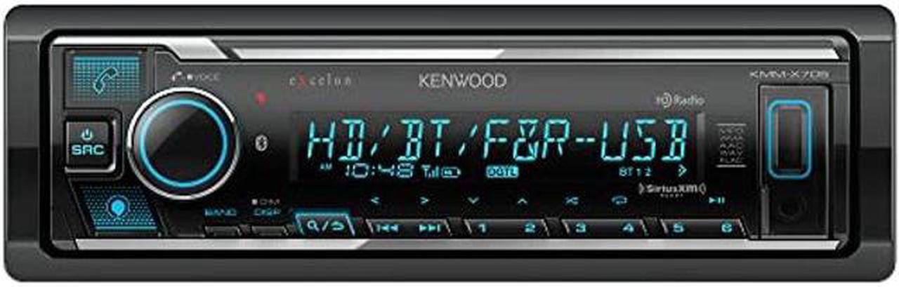 Main image of Kenwood KMM-X705 Excelon Digital Multimedia Car Stereo - Single DIN with Bluetooth, AM/FM HD Radio, Alexa Built in, Variable Color, SiriusXM