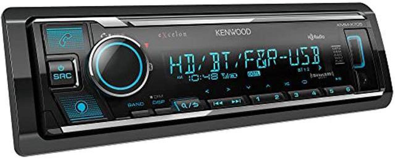 Alt view image 2 of 3 - Kenwood KMM-X705 Excelon Digital Multimedia Car Stereo - Single DIN with Bluetooth, AM/FM HD Radio, Alexa Built in, Variable Color, SiriusXM