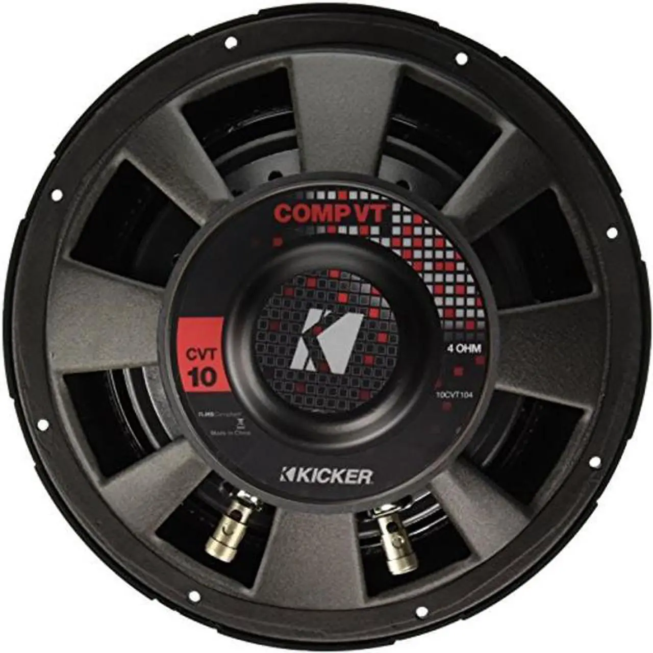 Alt view image 2 of 2 - KICKER 43CVT104 COMPVT 800w 10" 4-Ohm SVC Slim Shallow Car Subwoofer Sub CVT10-4
