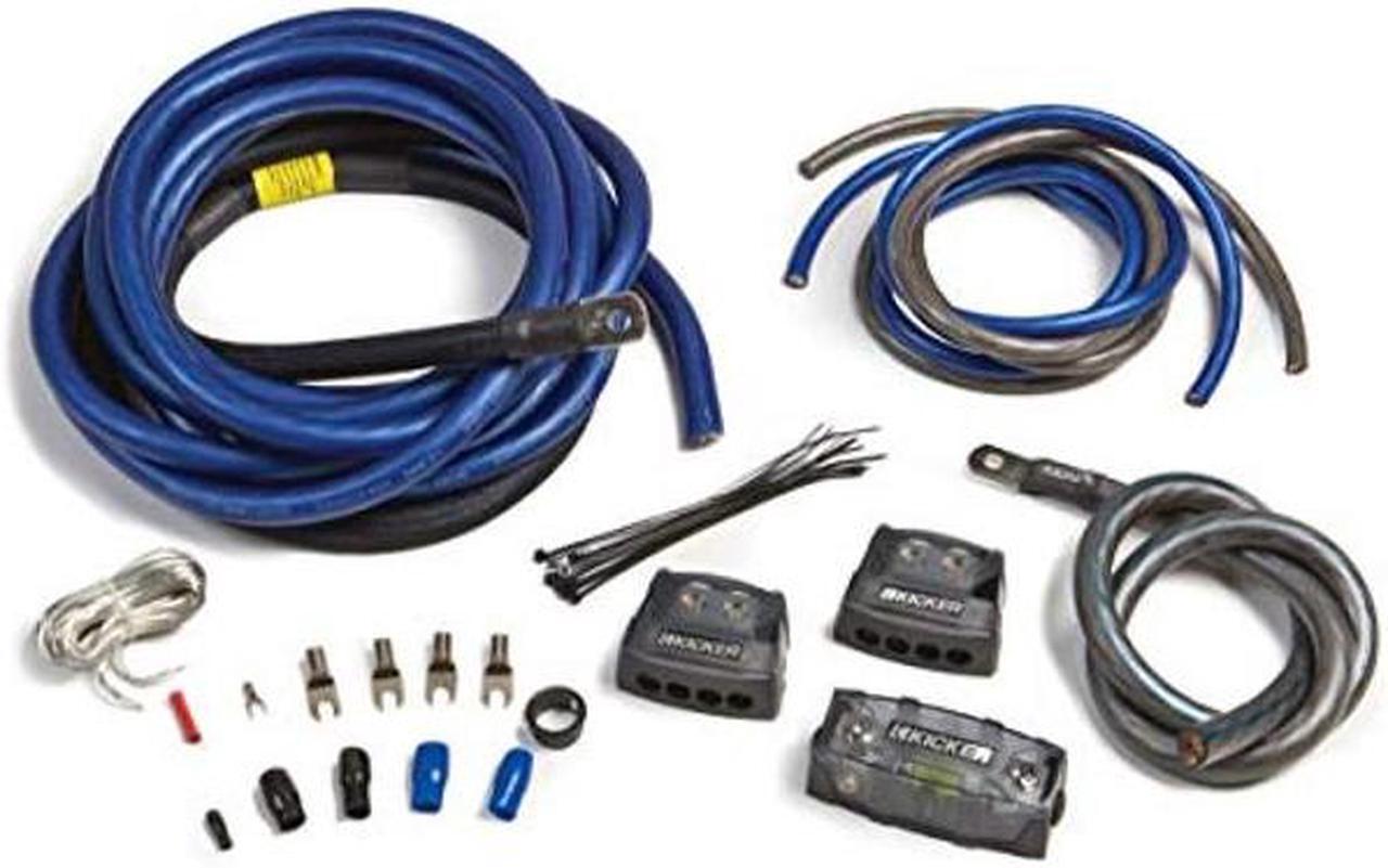 Main image of Kicker 46PKD1 1/0 AWG Gauge Dual Car Amplifier Amp Installation Wire Kit 1/0GA