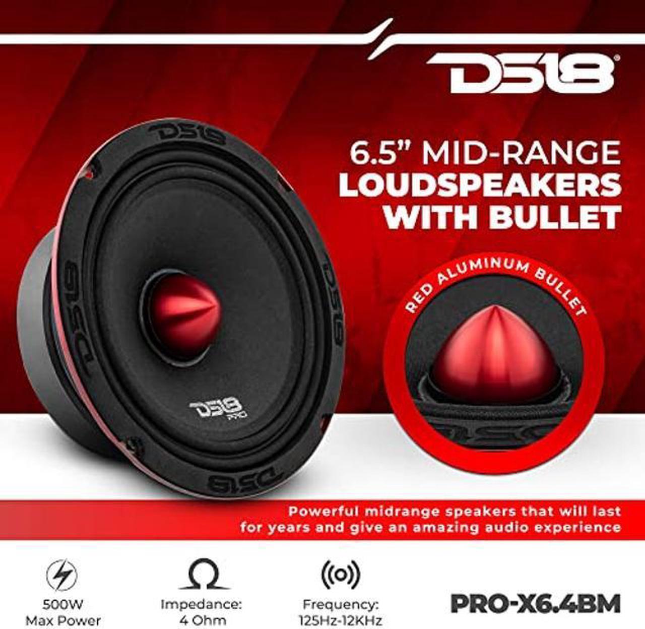 Alt view image 2 of 5 - DS18 Bundle Car Speakers 2X 6.5 Bullet Midrange Speakers 2X 6x9 Bullet Midrange Loudspeakers - Pro Audio, Door Speakers for Car, Truck and Motorcycle Stereo Sound System - 4 Speakers